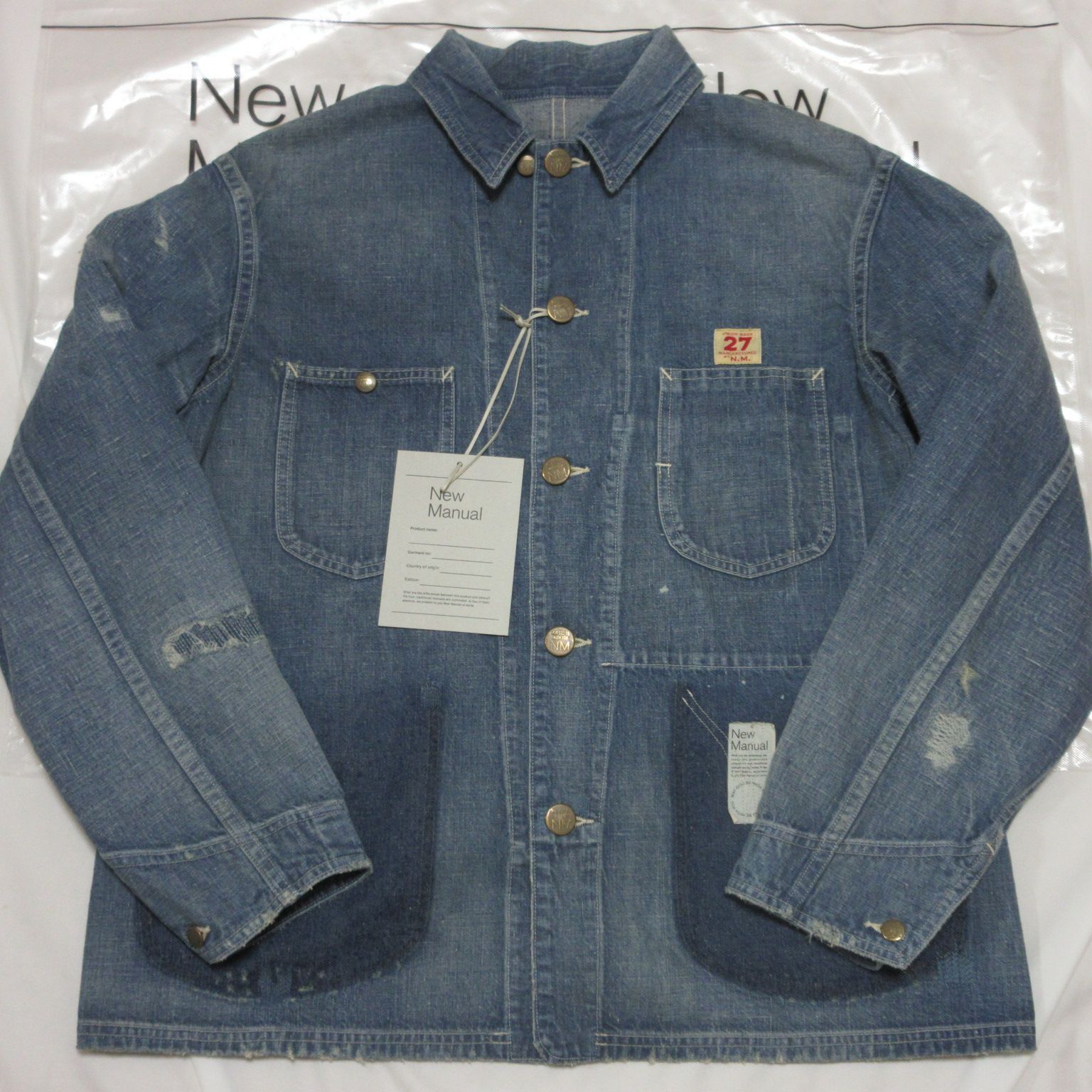New Manual #024 LE CHORE JACKET カバーオール 024 LE CHORE JACKET ONE-WASHED – New Manual