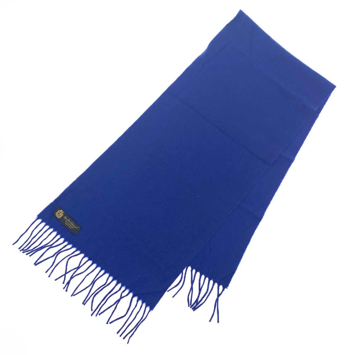 LORO PIANA ロロピアーナ マフラー ブルー カシミヤ100