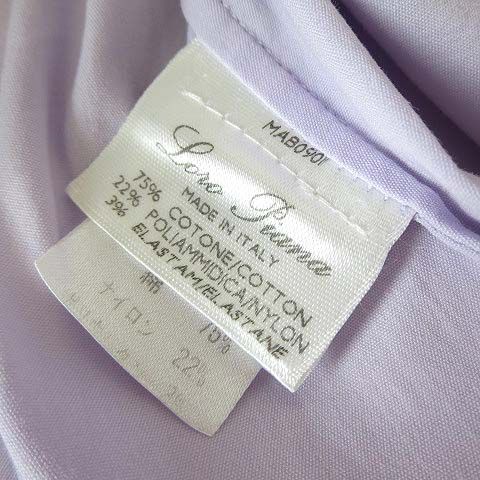 ロロピアーナ Loro Piana ブラウス シャツ ボックスシルエット レギュラーカラー 7分袖 M-L 48 ラベンダー イタリア製 正規品 レディース ロロピアーナ Loro Piana ブラウス シャツ ボックスシルエット