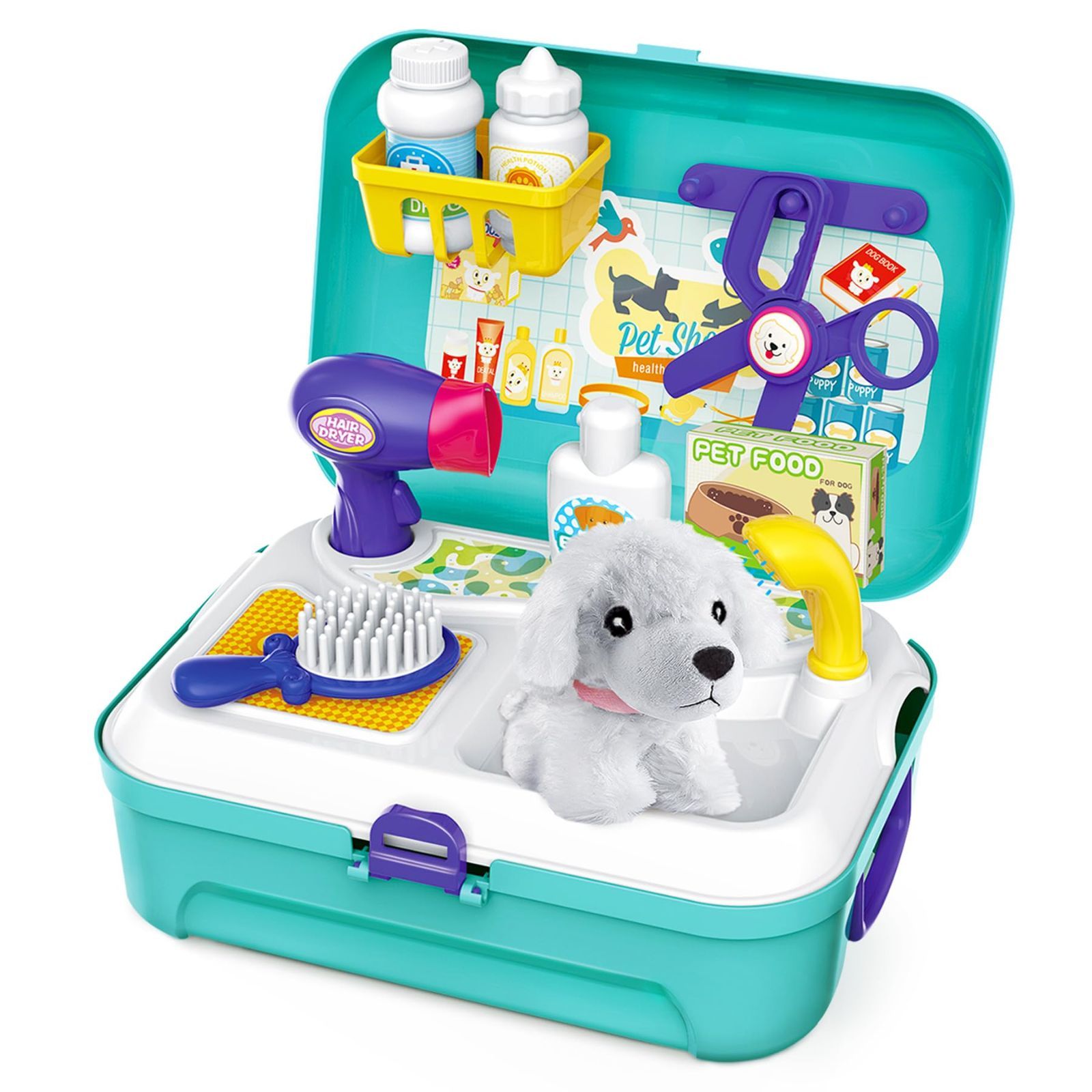 【人気商品】知育玩具 おもちゃ ぬいぐるみ おもちゃ 犬 子供 セット 玩具 ままごと なりきり プレゼント 6歳 ごっこ遊び 5 誕生日 4 クリスマス 3 2 プレゼント- 男の子 収納ボックス付 女の子