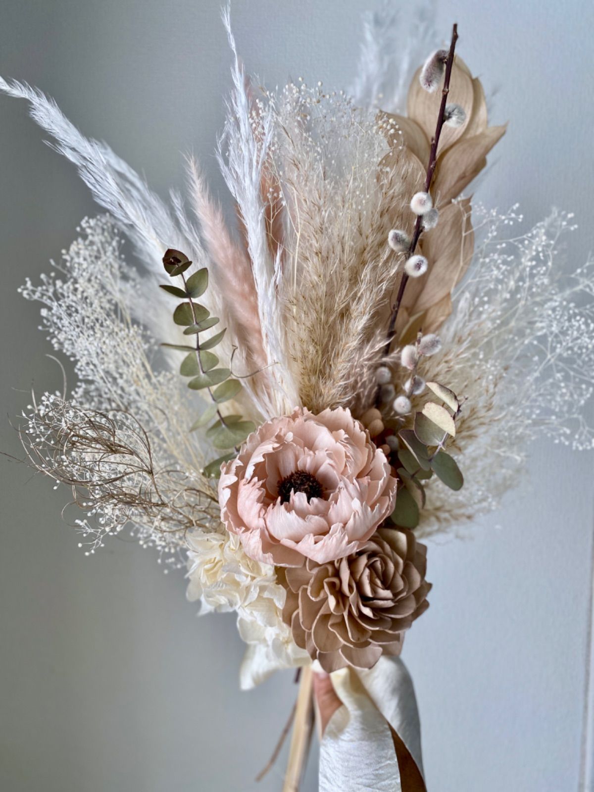 みかんページ】ティッシュボックスカバー(ブルー)☆レース編みのブーケ