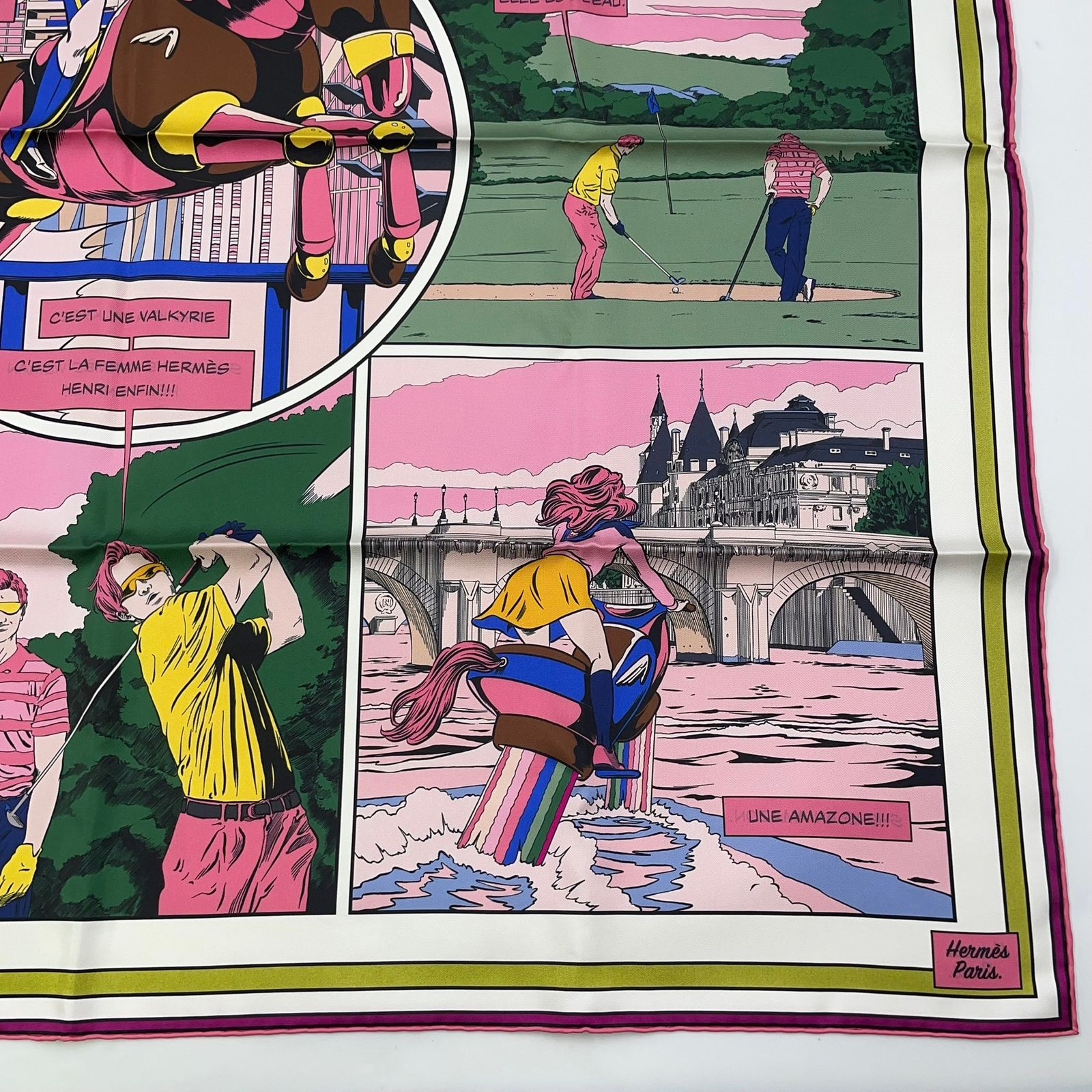 新品未使用　エルメス　ダブルフェイスカレ90 WOW エルメス カレ90 ダブルフェイス WOW エルメス カレ90 ダブル