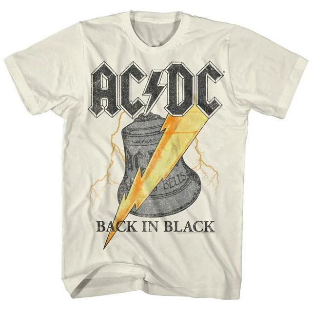 ACDC エーシー・ディーシー Back in Black ©ツアー Tシャツ AC/DC - Back in Black Tour T-Shirt (M) • Short Sleeve, Black