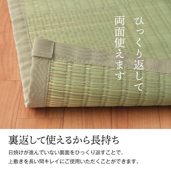 純国産い草上敷きカーペット 格子柄 江戸間6畳 ラグ（841） 【公式通販】