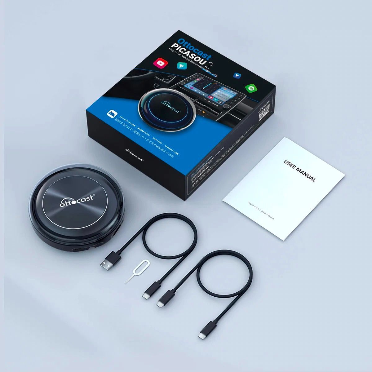 Ottocast オットキャスト CarPlay AI Box アダプター Picasou 2 