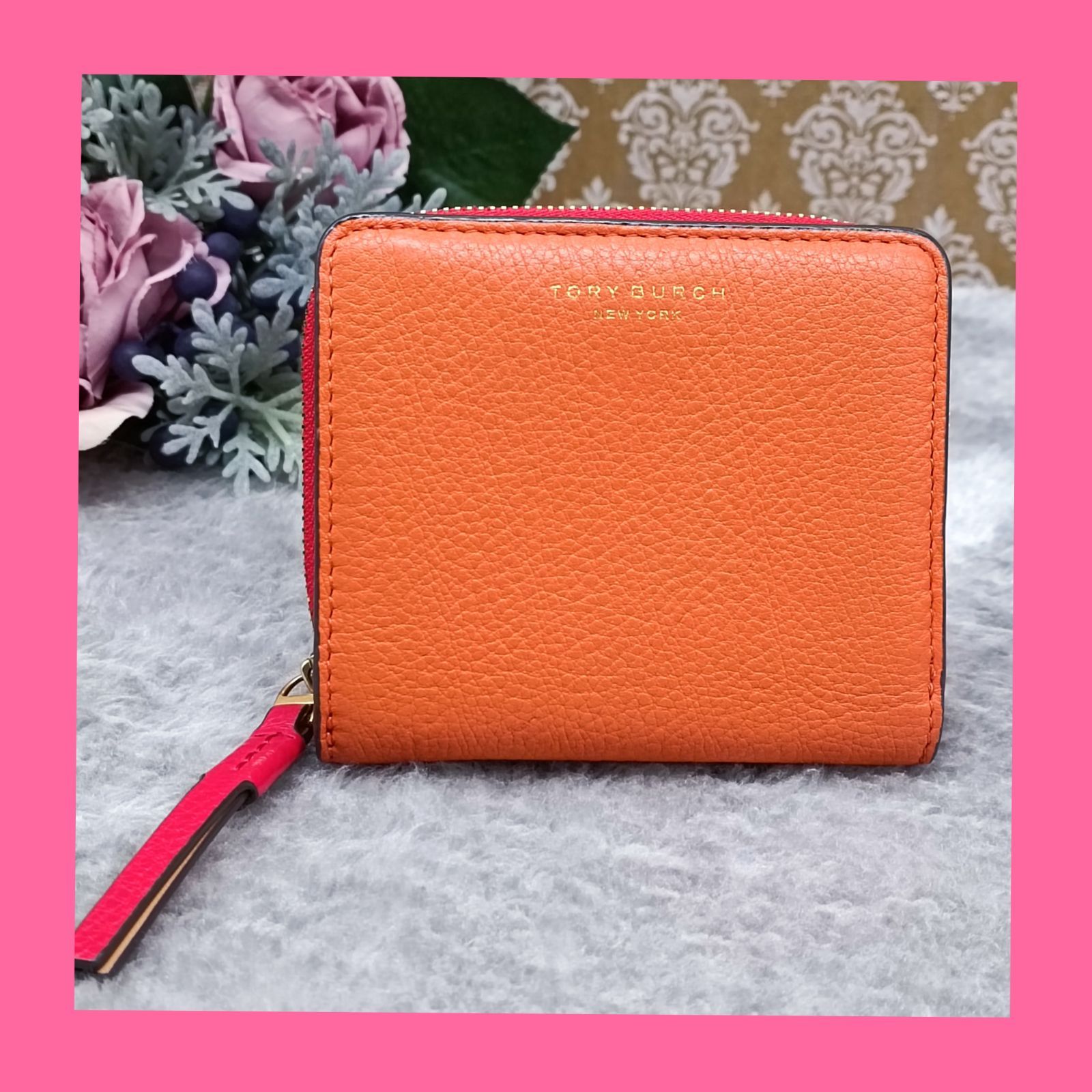 TORY BURCH 》 ☆美品☆ トリーバーチ ペリー カラーブロック 2つ折り 
