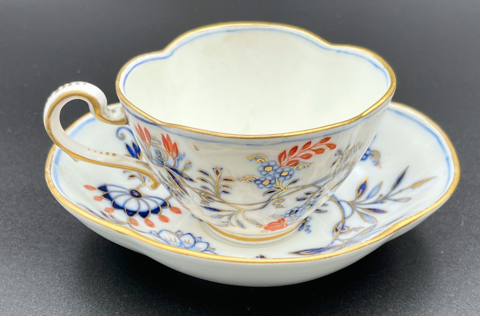 MEISSEN - 26㎝★シューマン ババリア 金彩エッジ オープンワーク メッシュ １級品 MEISSEN - 26㎝☆シューマン ババリア 金彩エッジ オープン