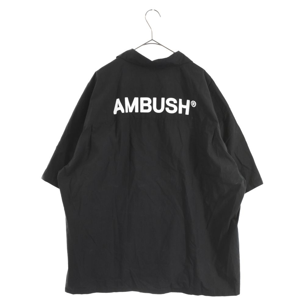 AMBUSH (アンブッシュ) 21SS Back Logo Over Shirt 12113309 バックロゴプリント オーバーサイズ半袖シャツ  ブラック - メルカリ