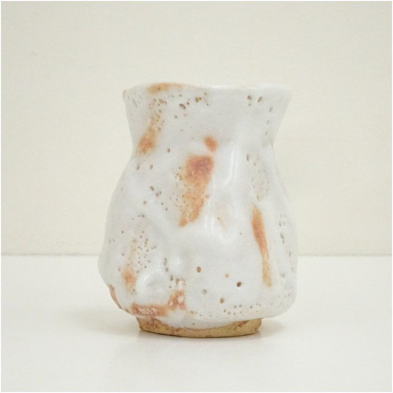 未使用完美品】竹林窯 小林武春 美濃焼 志野焼 鼠志野 茶碗 志野