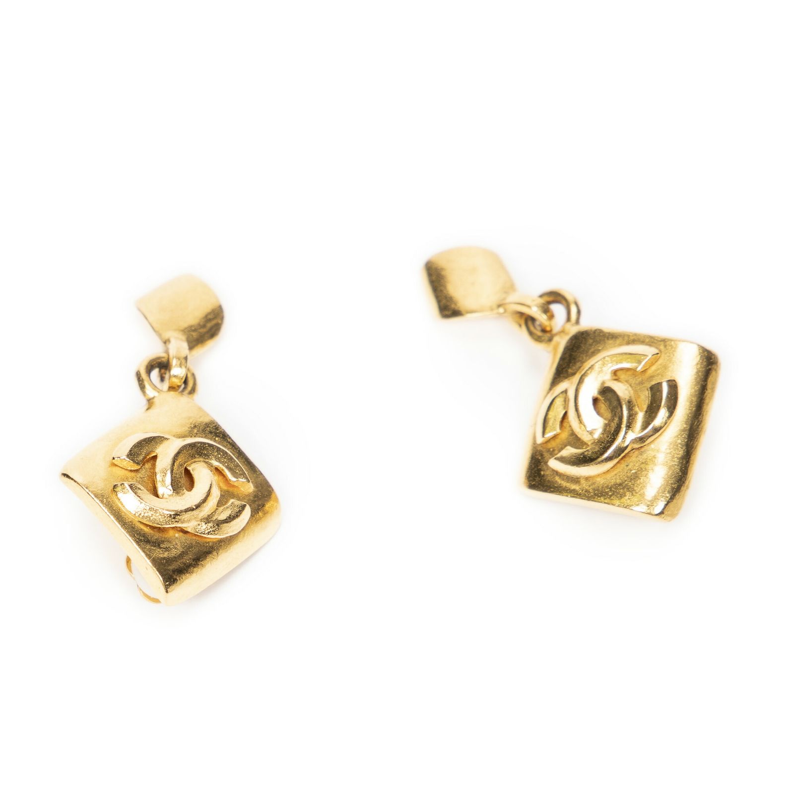 CHANEL シャネルCCダイヤモンドクリップオンイヤリング金金メッキA