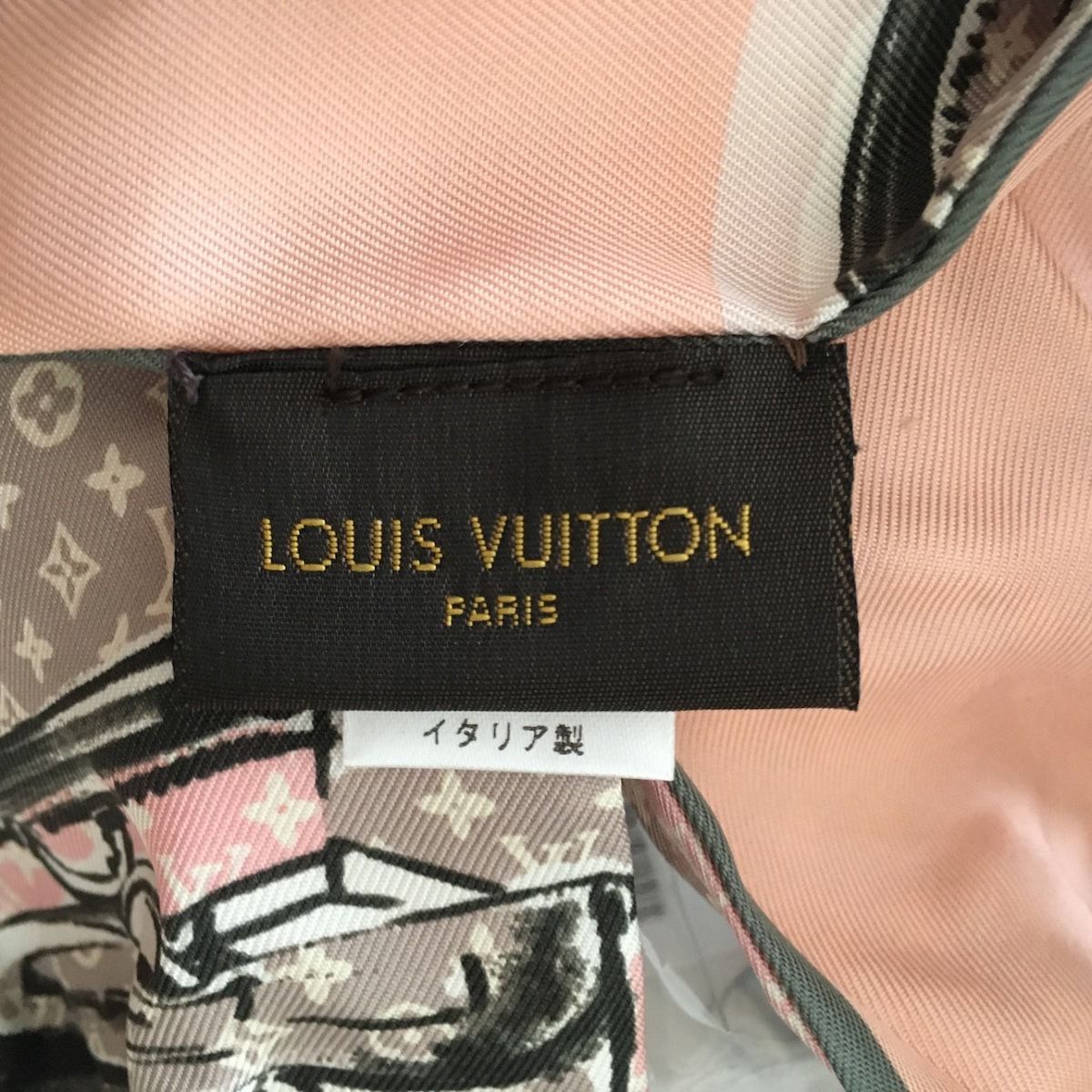 LOUIS VUITTON(ルイヴィトン) スカーフ バンドー・トランク M73965 ローズプードル シルク シルク100％