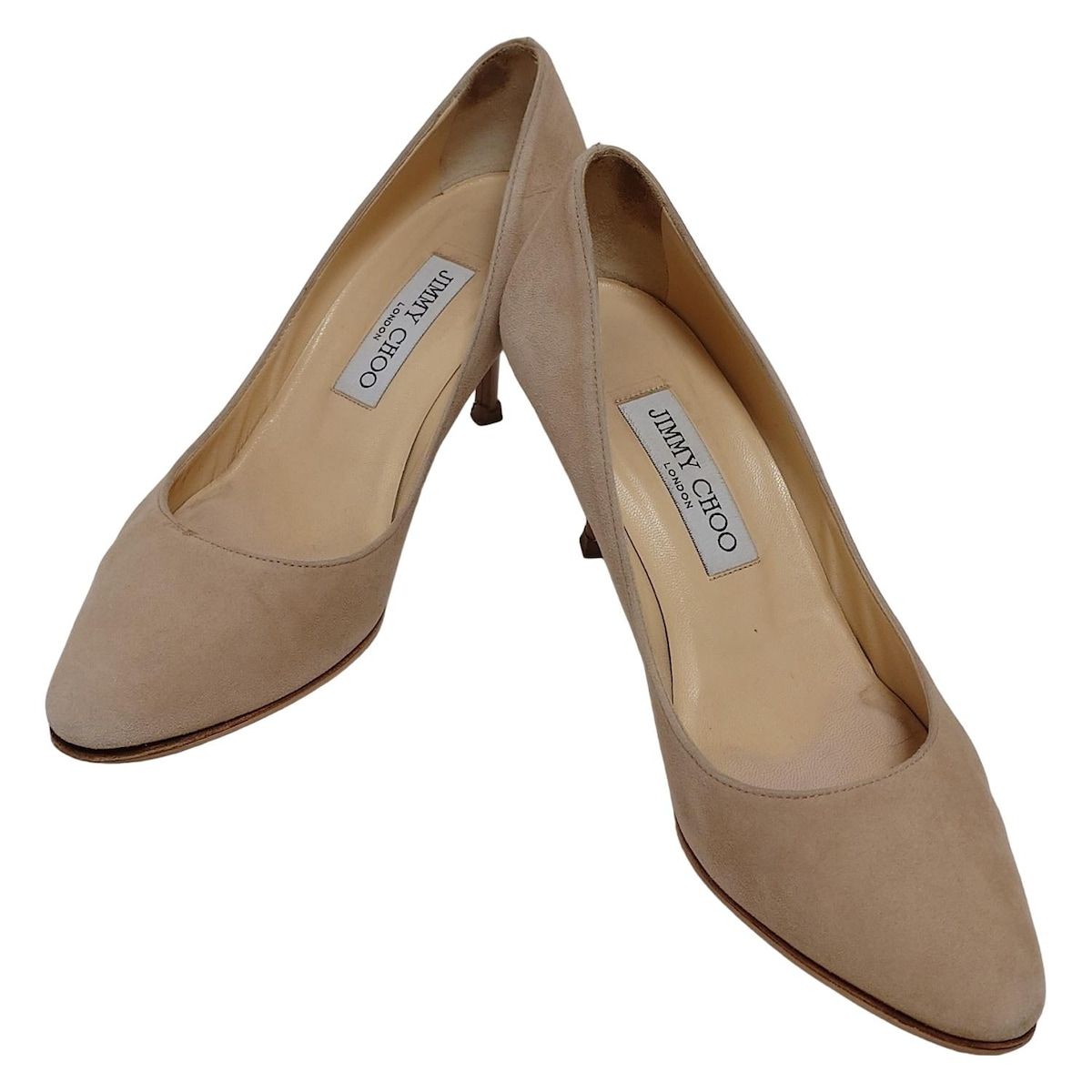 JIMMY CHOO(ジミーチュウ) パンプス 37 1/2 レディース - ベージュ