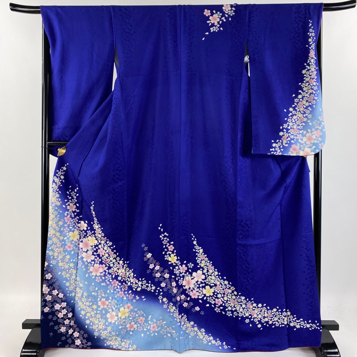 振袖 身丈170cm 裄丈67.5cm L 袷 二尺袖 鈴乃屋 桜 花弁 金彩 染め分け  