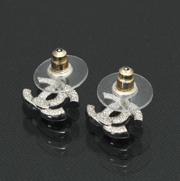 シャネル CHANEL ココマーク ラインストーン ピアス シルバー C22V