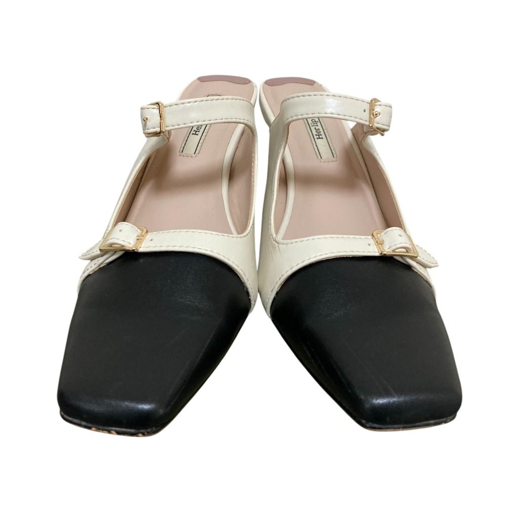 【新色】　Her lip to ミュール　ハーリップトゥ 新色】Bit Square-Toe Mules