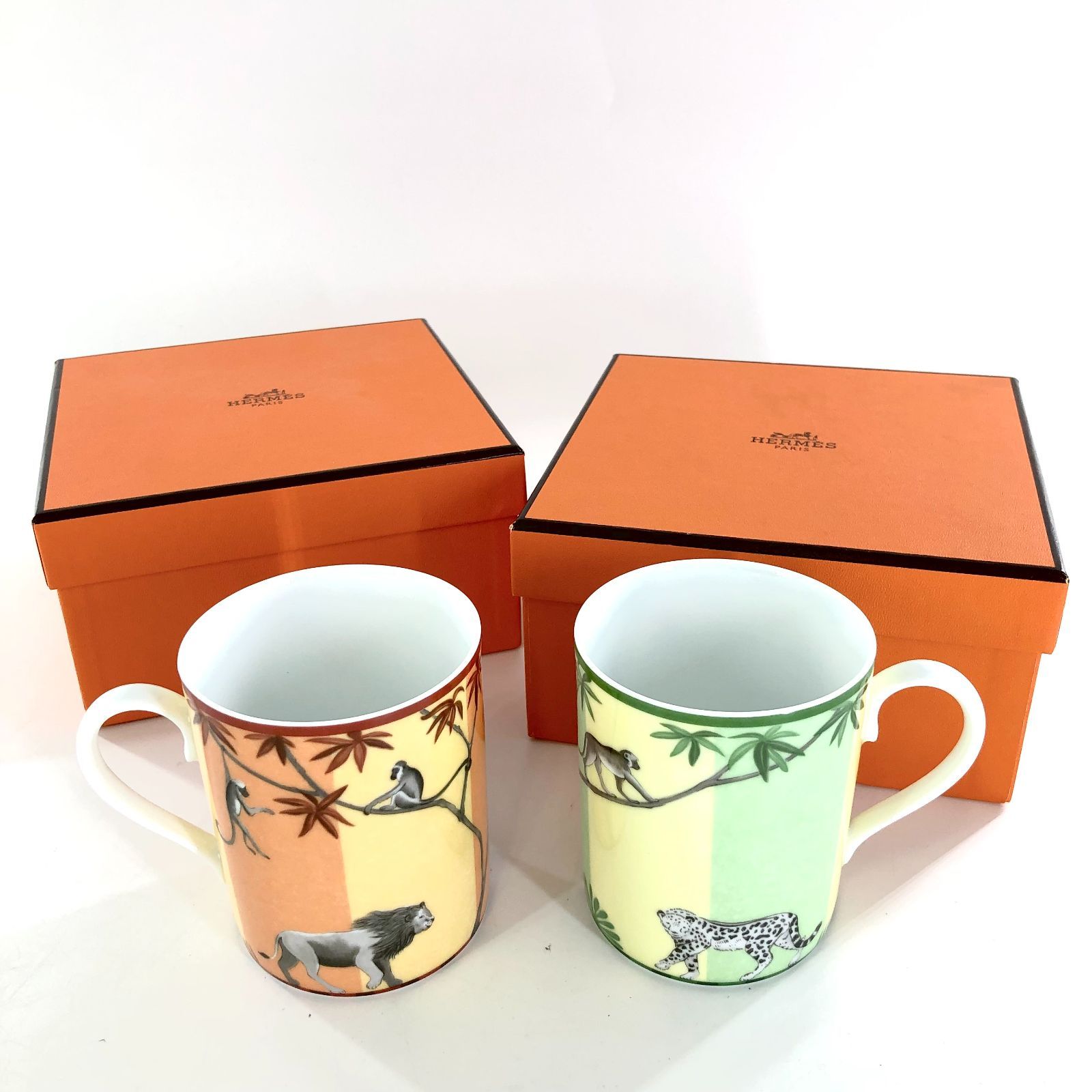 HERMES - HERMES　アフリカシリーズのマグカップ 2色ペア HERMES アフリカシリーズのマグカップ 2色ペア
