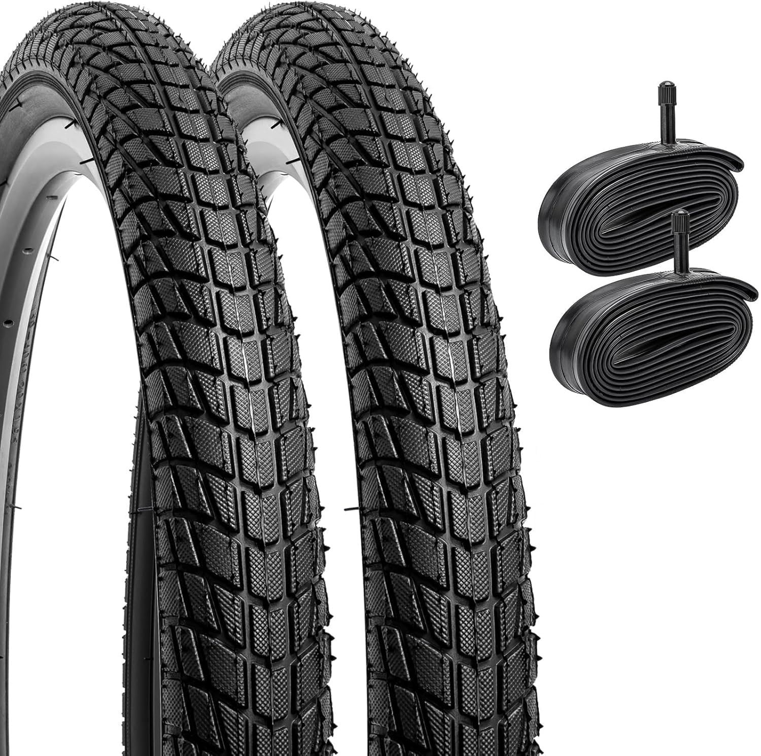 新品 2本セット20 1.95 タイヤ20x1.95 53-406 自転車タイヤ +チューブ 肉厚 米式バルブ32mm +タイヤレバータイヤ 20x1.95自転車 タイヤ 20x1.95マウンテンバイクタイヤ 20 1.95電動アシスト自転車タイヤ