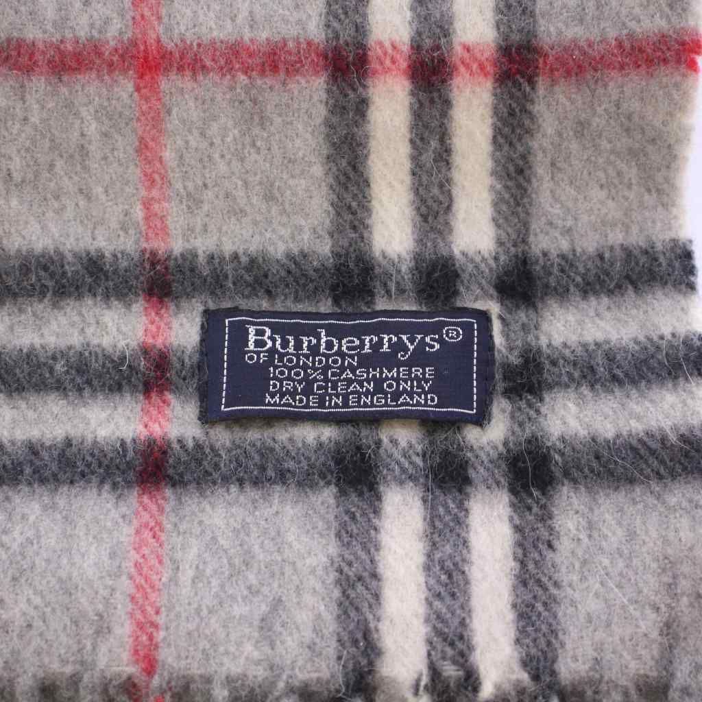 Burberrys 100% カシミヤ マフラー ダークグレー Burberrys バーバリー カシミヤ 100% マフラー➂