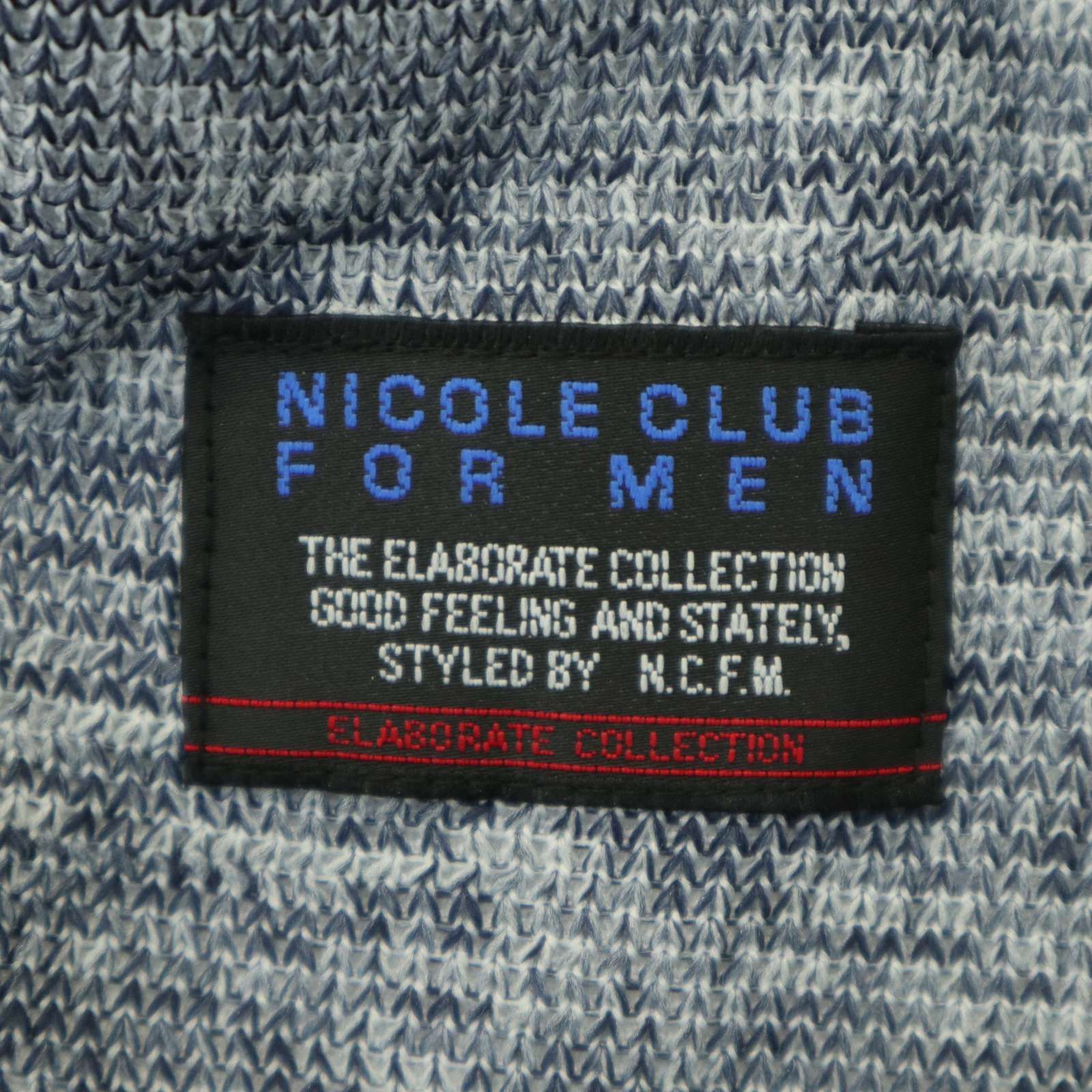 ★送料込み★新品未使用★ニコルフォーメンニットジャケットネイビー紺色 ニコルクラブフォーメン NICOLE CLUB FOR MEN 【RIELABO
