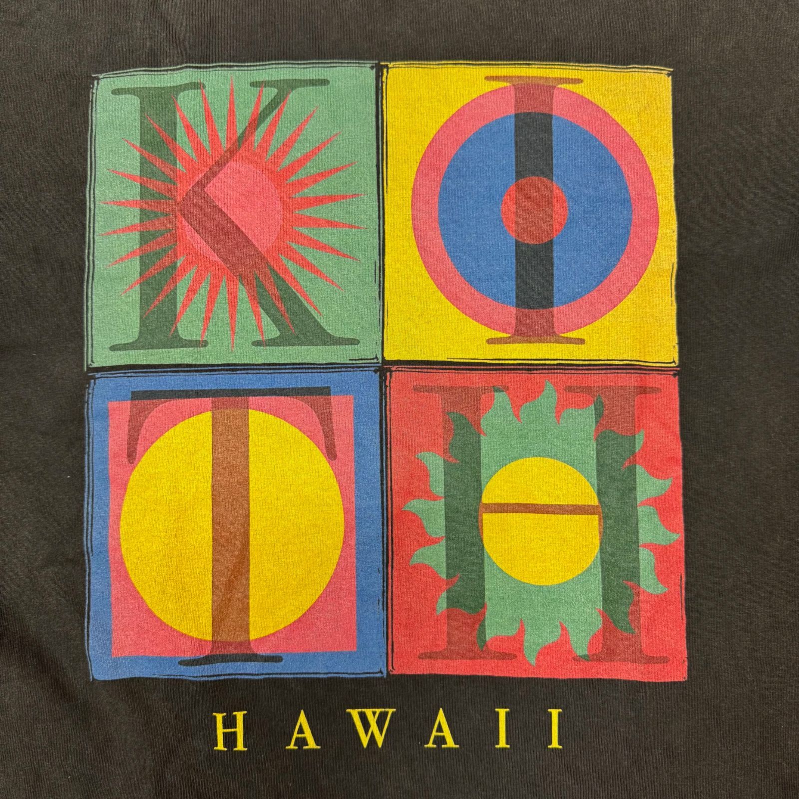 kith パネルデザイン 半袖シャツ KITH HAWAII SUN PATTERN VNTAGE TEE ハワイサンパターン
