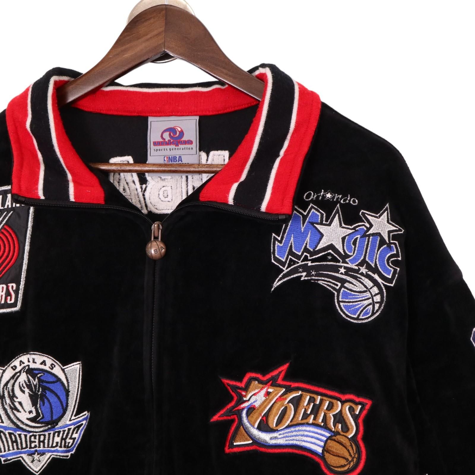 90年代 90s unique スイングトップワッペンジャケット NBA ブラック 
