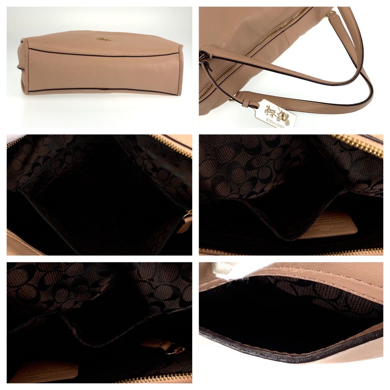 COACH コーチ サッチェル ピンク シルバー金具 レザー F32333 