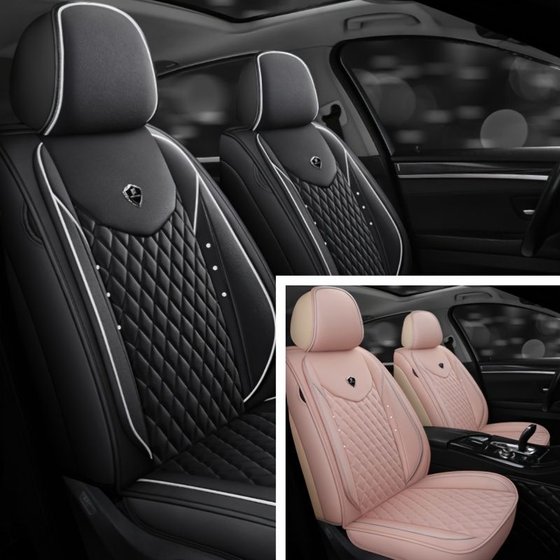 ラグジュアリーカーシートカバー - オールシーズン対応 防水＆通気性 セダン SUV ピックアップ用取り外し デザイン - 簡単取り付け 滑り止めシリコングリップ