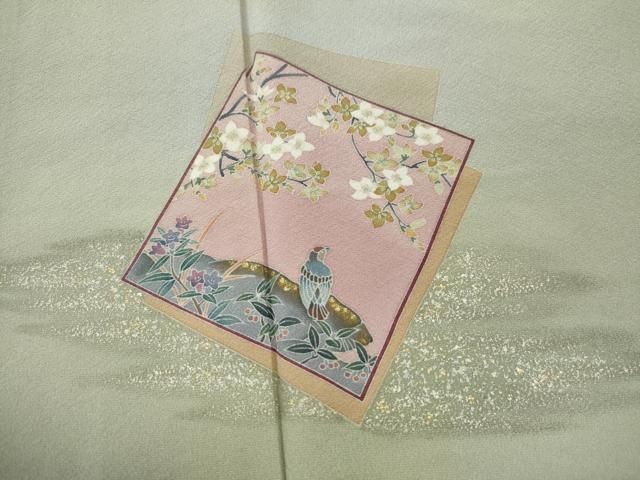 平和屋着物○十日町 加賀草木友禅の第一人者 田村哲彦 訪問着 色紙重ね