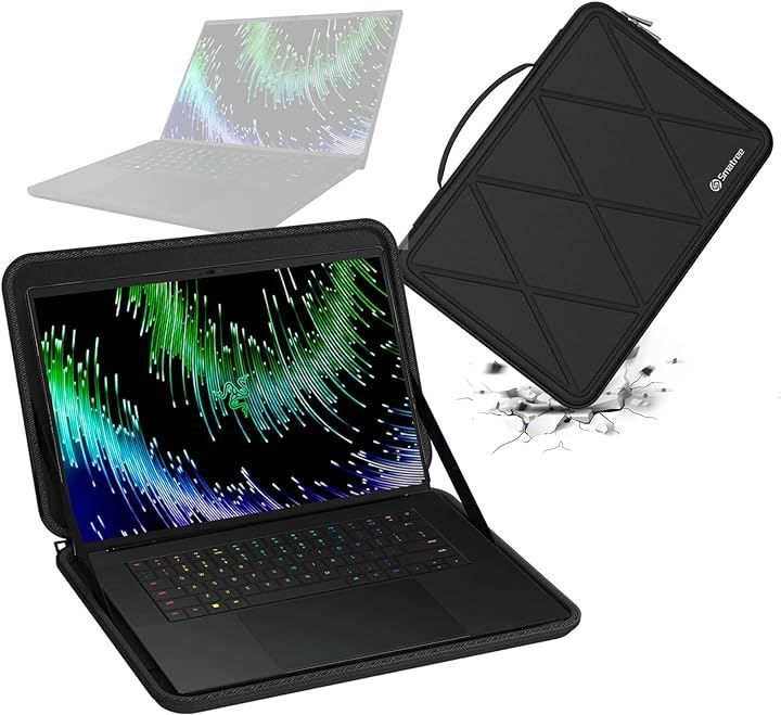 Smatree ハードEVA保護スリーブケース 16インチRazer Blade ラップトップ専用ハードケース 防水 360度耐衝撃 M86( Black，  For Razer 16インチ（M86）)