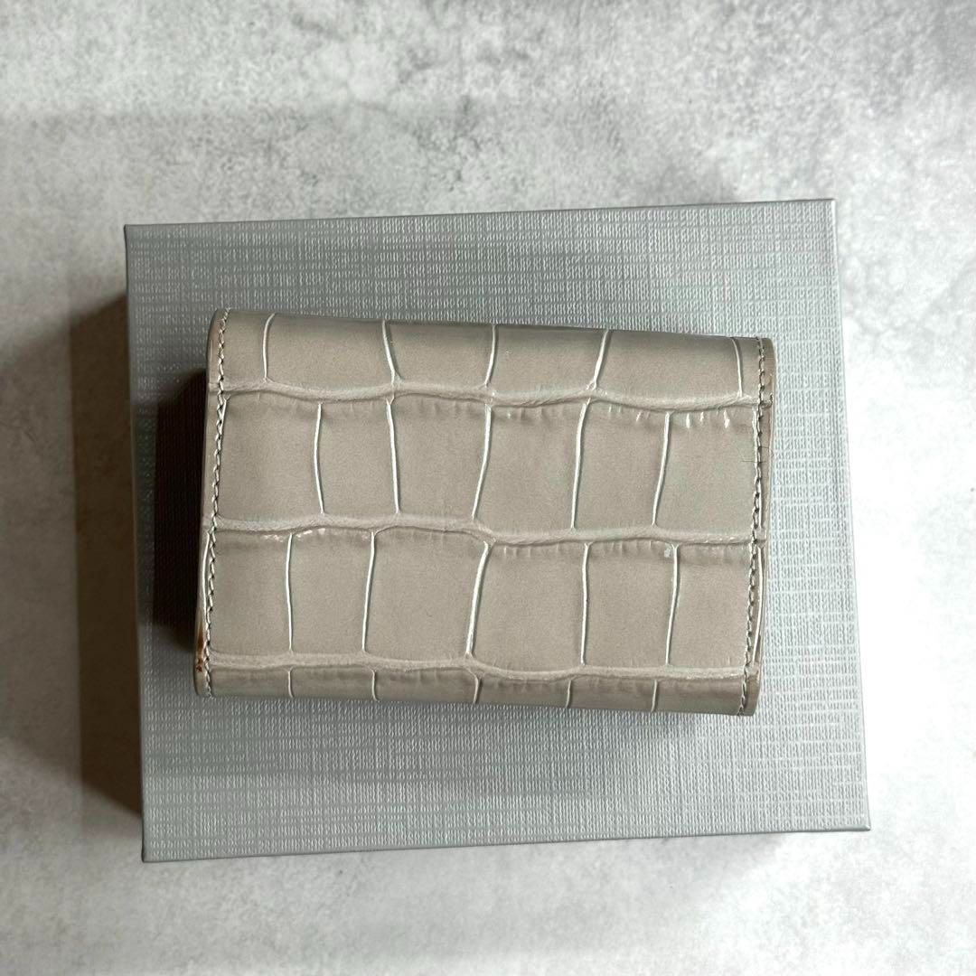 バレンシアガ ペーパーミニウォレット 三つ折り財布 付属品完備 レザー