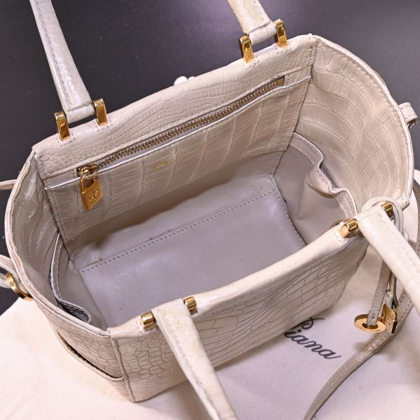 本物 極上品 ロロピアーナ 最高級マットクロコダイルレザー 2WAY