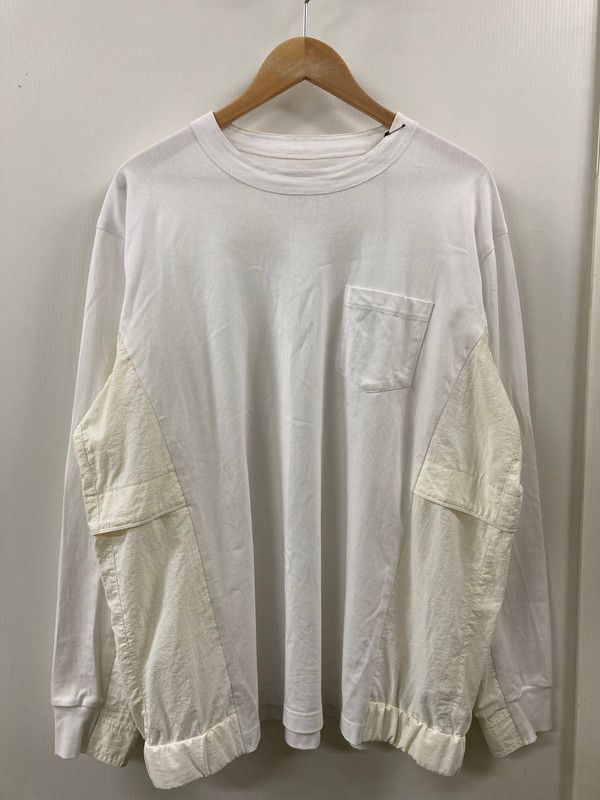 Taslan Nylon x Cotton Jersey T-Shirt Nylon Twill x Cotton Jersey T