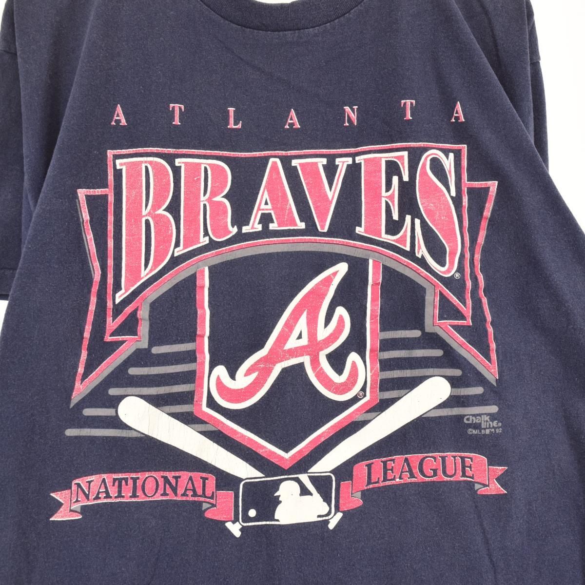 90s USA製古着 ヴィンテージ ロゴTシャツ MLB アトランタブレーブス