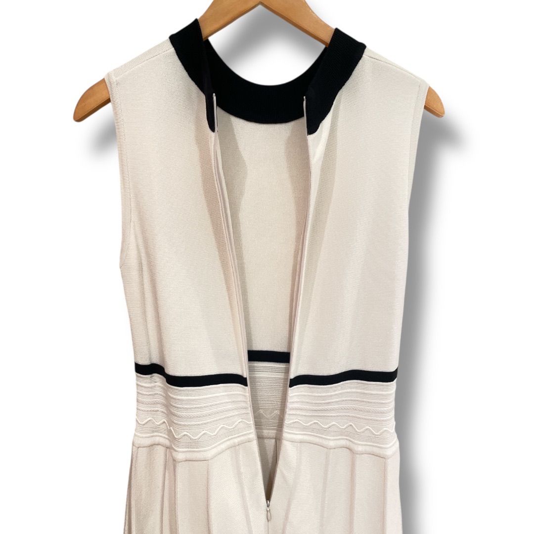 マーリエルカセット ステッチ風ジャガードニットワンピースボレロ