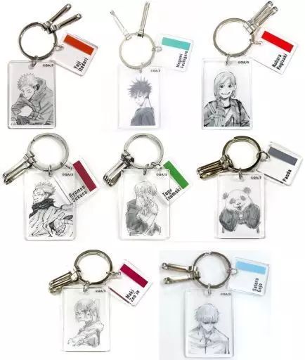 集英社 - 呪術廻戦 クリアベースキーホルダー 未開封8点 中古】雑貨 全8種セット 「呪術廻戦 クリアベースキーホルダー