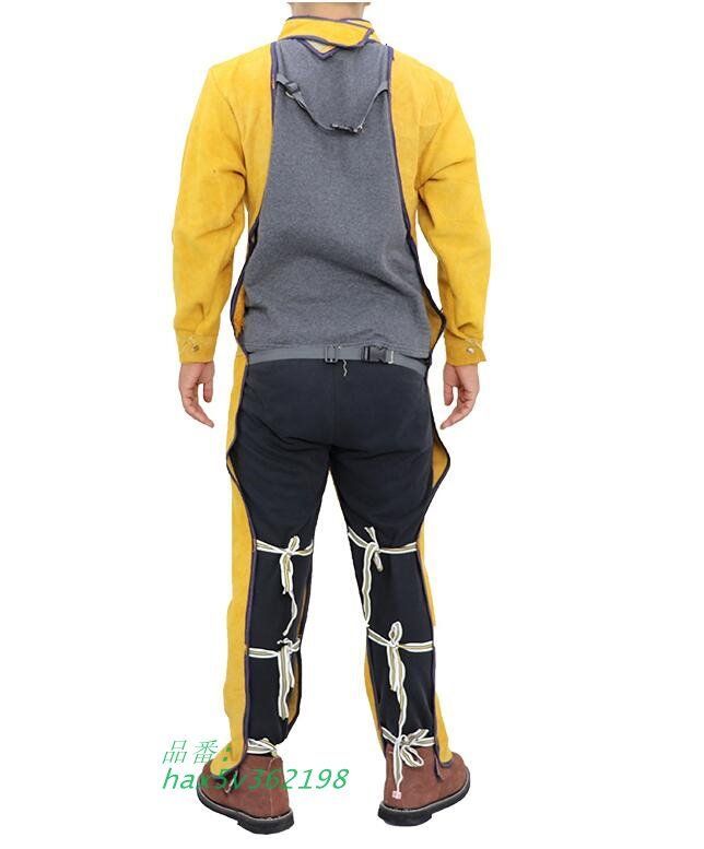 溶接エプロン 牛革 作業エプロン 大判 溶接用エプロン ツールポケット 防炎 電気溶接防護服 耐熱 耐摩耗 ネック 作業服 hax5v362198