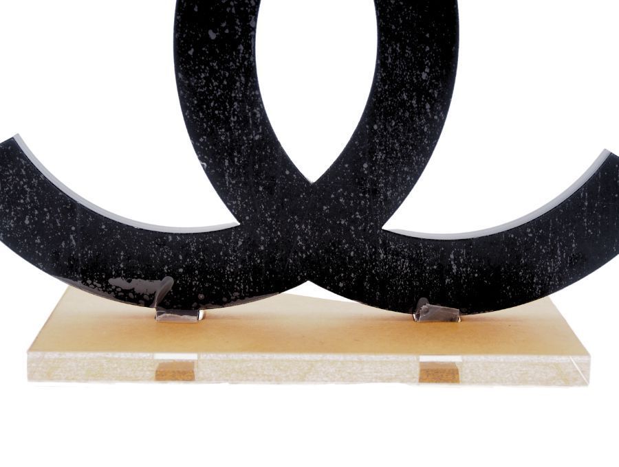 シャネル 店舗ディスプレイ オブジェ 置物 ブラック ココマーク 台座