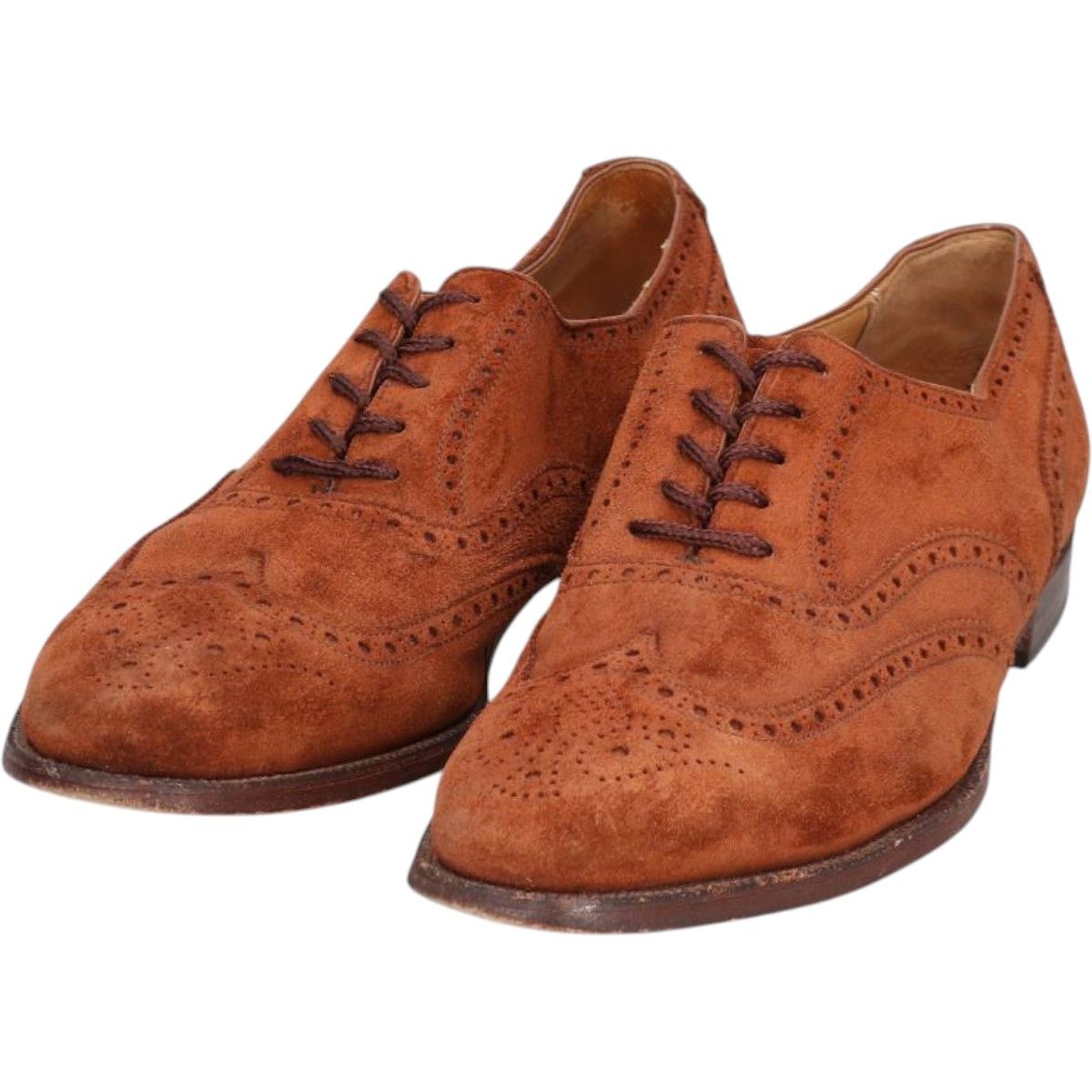 古着 クロケットアンドジョーンズ CROCKETT & JONES スエード ウイングチップシューズ 英国製 10 1/2E メンズ29.0cm相当/svb001012