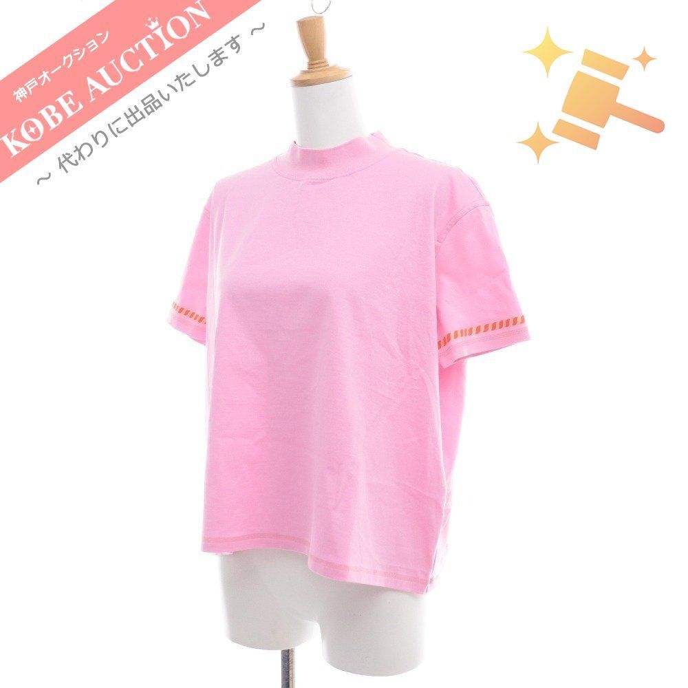 美品□HERMES エルメス 23SS 3E4621DL カルトゥッシュ シェーヌダンクル モックネック 半袖Ｔシャツ ネイビー 34 フランス製 正規品 美品□HERMES エルメス 23SS 3E4621DL カルトゥッシュ