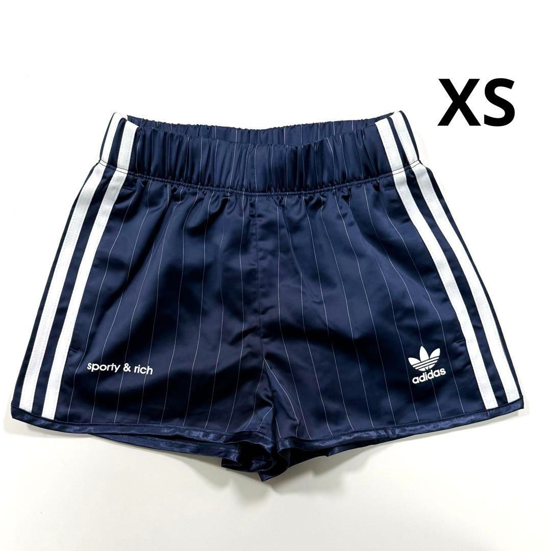 adidas sporty&rich 割引 ネイビー ショーツ XS adidas SPORTY & RICH