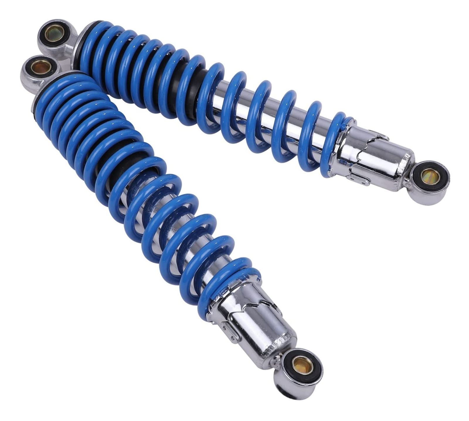 [Partools] リアショックサスペンション 左右セット 穴間 310mm 汎用 バイク 部品 パーツ タイヤ ブレーキ フォーク 修理 交換 (ブルー) [ブルー]
