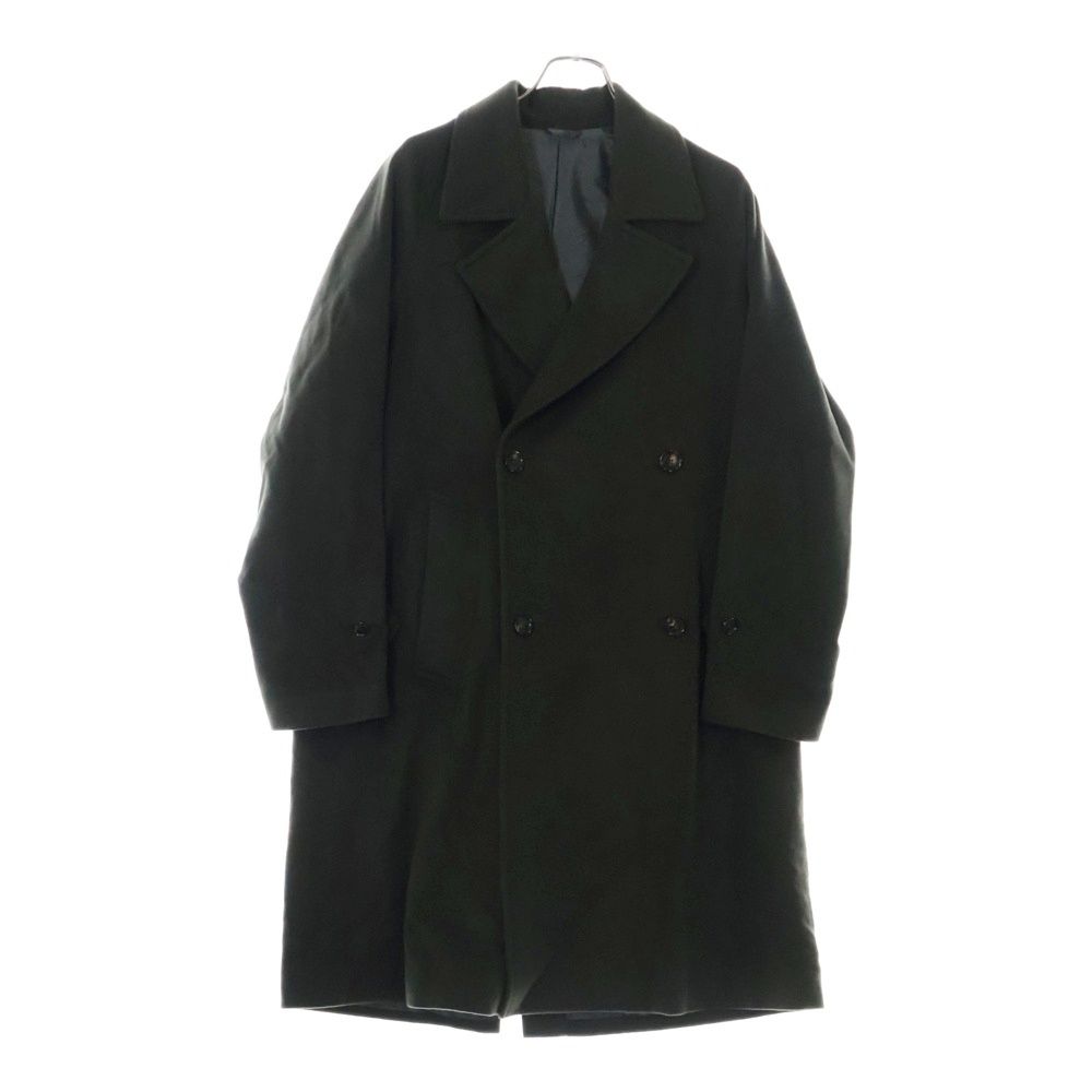 極美品 デ ペトリロ ウールカシミヤ ベルテッドポロコート グレー 48 De Petrillo (デ ペトリロ) ダブルベルベット カシミアコート