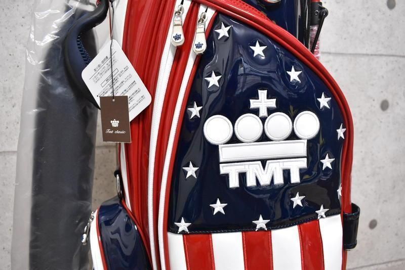 新品 TMT CLASSIC 星条旗柄 キャディーバッグ スタンド式 Ⓗ 新品 TMT 星条旗柄 キャディバッグ 9インチ 47インチ スタンド式