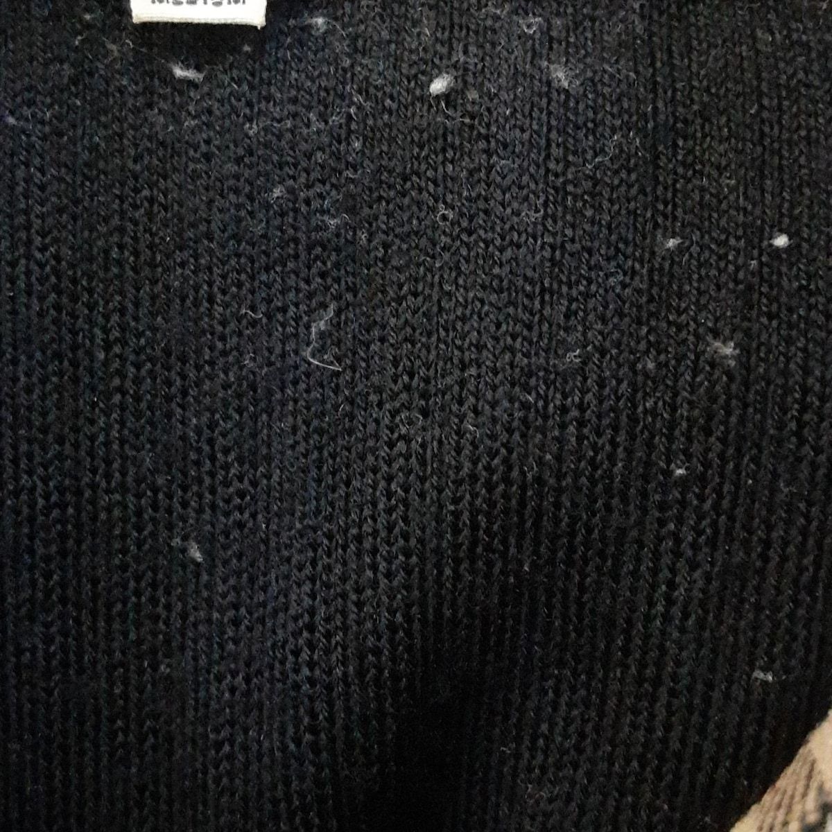 黒×ベージュ×ブラウン ニット|チェック柄