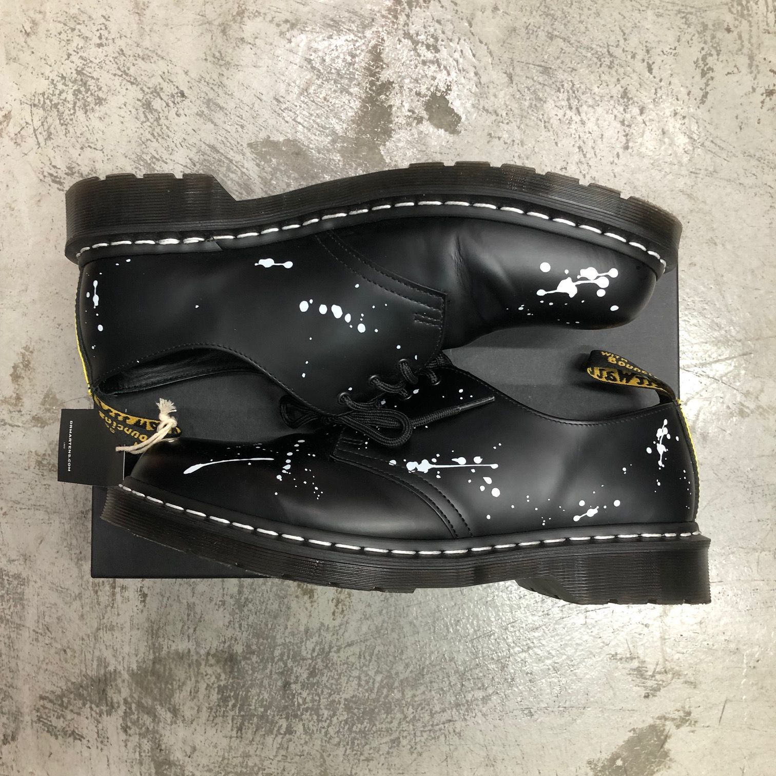 NEIGHBORHOOD Dr.Martens NHDM. 3 Eye CL-SHOES 27593922　コラボ ペイント レザー シューズ 短靴 ネイバーフッド ドクターマーチン 29cm 64367A1