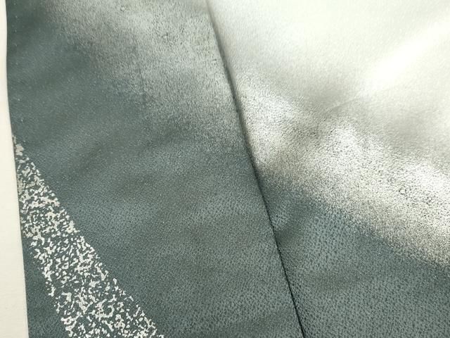 平和屋着物▽訪問着 単衣 吉祥文 暈し染め 銀彩 正絹