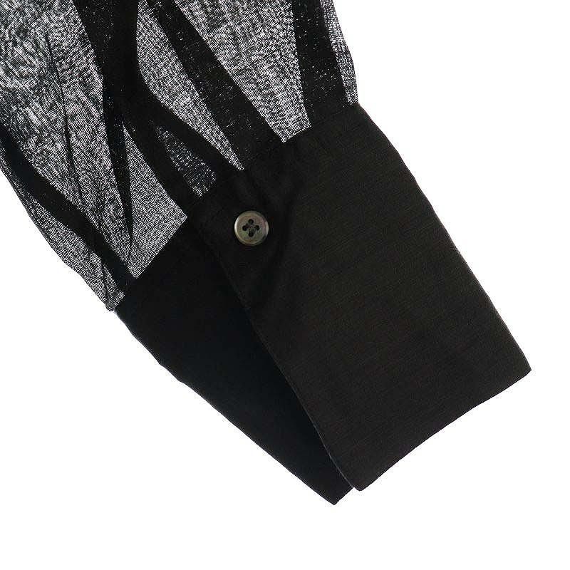 未使用品 ジャーナルスタンダードレサージュ journal standard L'essage 25SS ラミーシアーシャツ F ブラック /DO ■OS レディース ジャーナルスタンダードレサージュ journal standard L'essage
