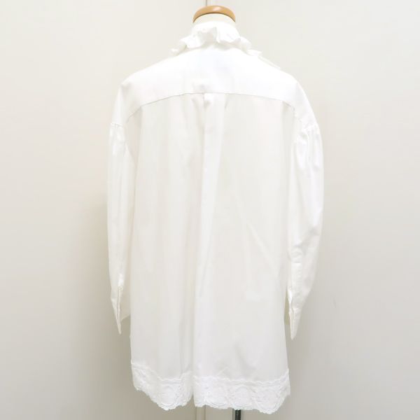 Simone Rocha フリル ブラウス ホワイト ＃UK4 長袖 シャツ 刺繍 
