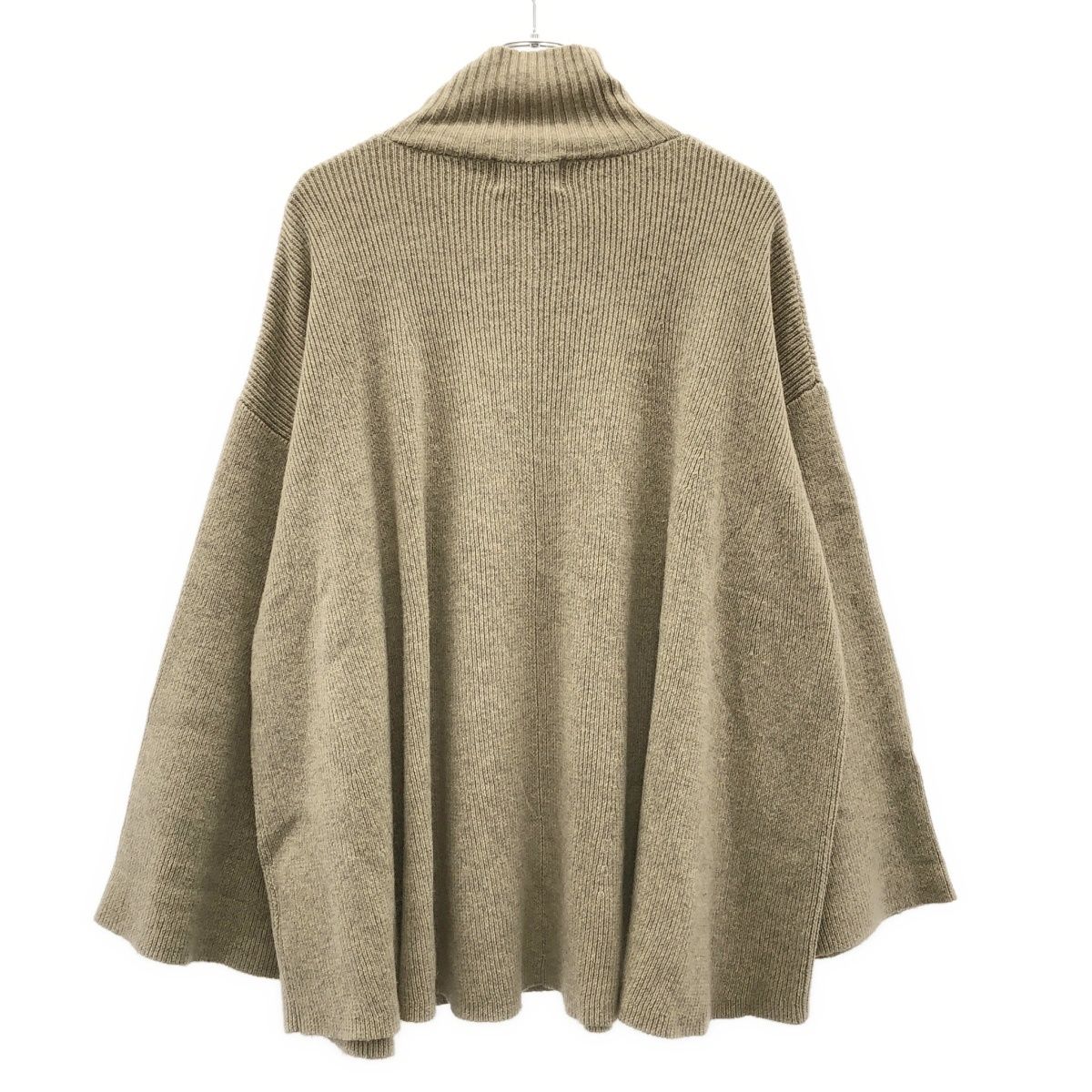 CLANE クラネ 2WAY CAPE KNIT TOPS ケープニットセーター 11106-1232 ベージュ 2