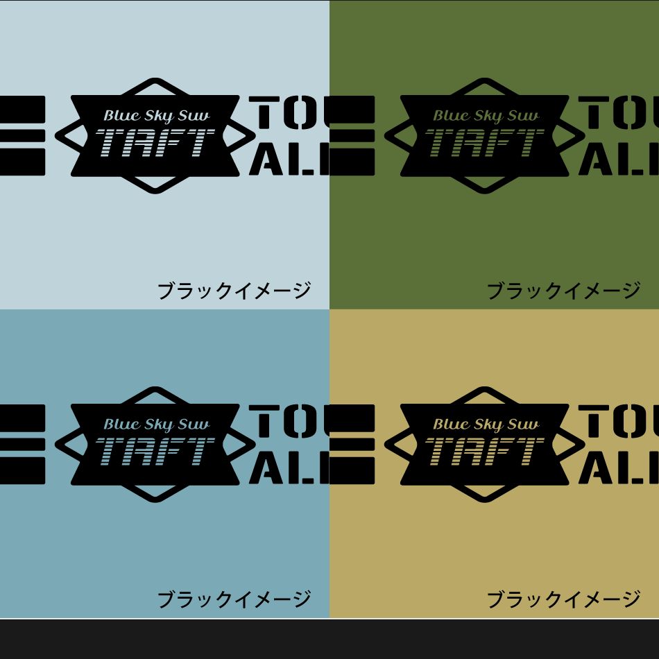 ダイハツタフト サイドステッカー W BRIGHTFACE_UK